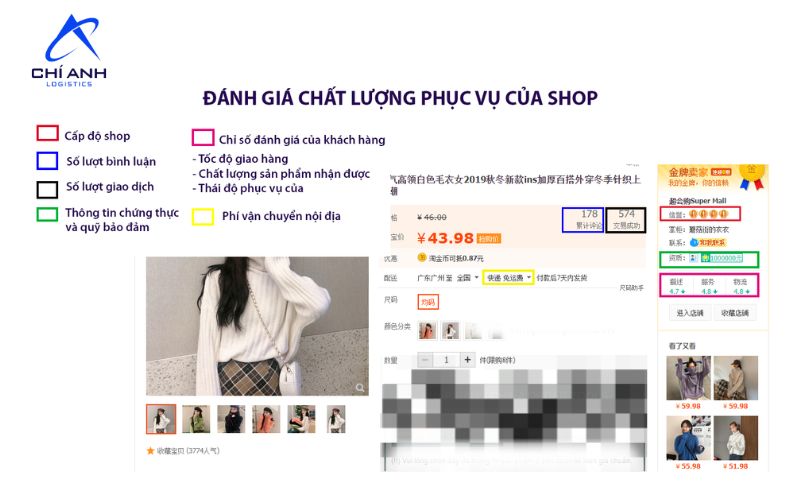 Tiêu chí lựa chọn trang order hàng Quảng Châu