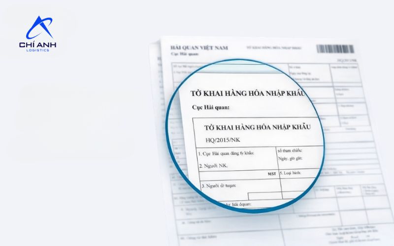 Mẫu tờ khai hải quan nhập khẩu
