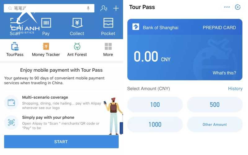 Nạp tiền Alipay
